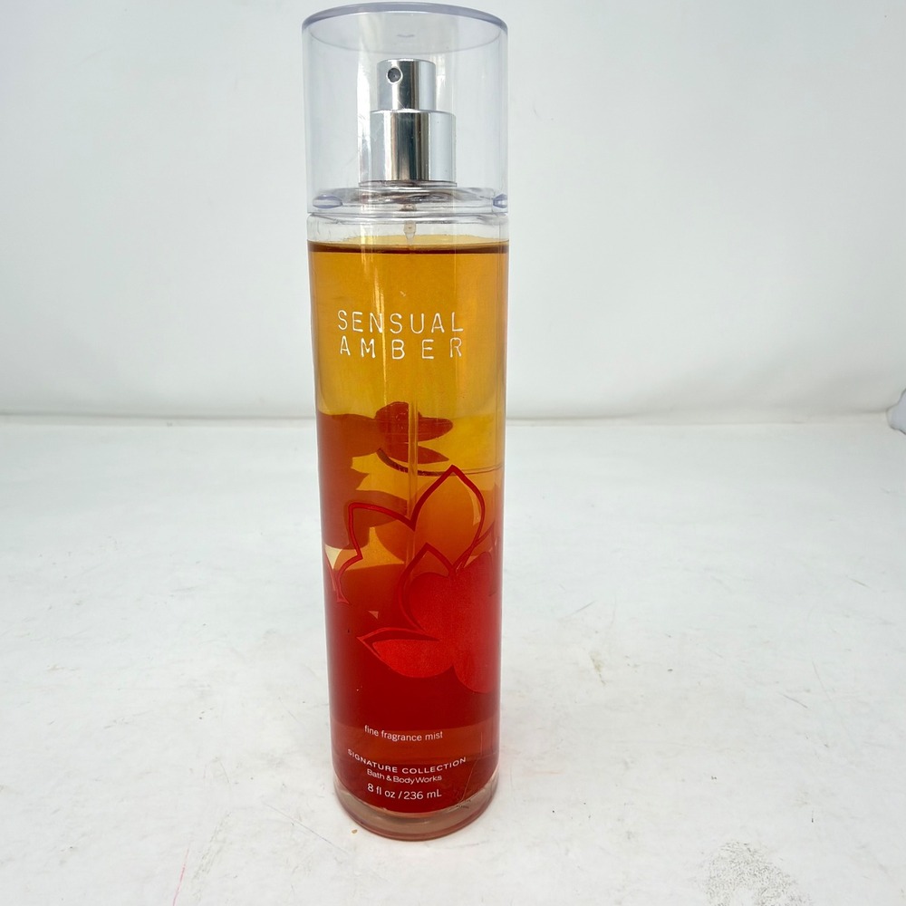 Bath & Body Works Sensual Amber Fine Fragrance Mist Womens 8oz Orange Red